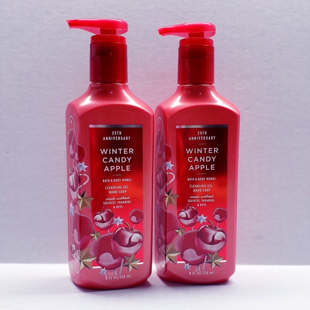 Bath & Body Works WINTER CANDY APPLE Cleansing gel Hand Soap, 8 fl oz (2 pack)